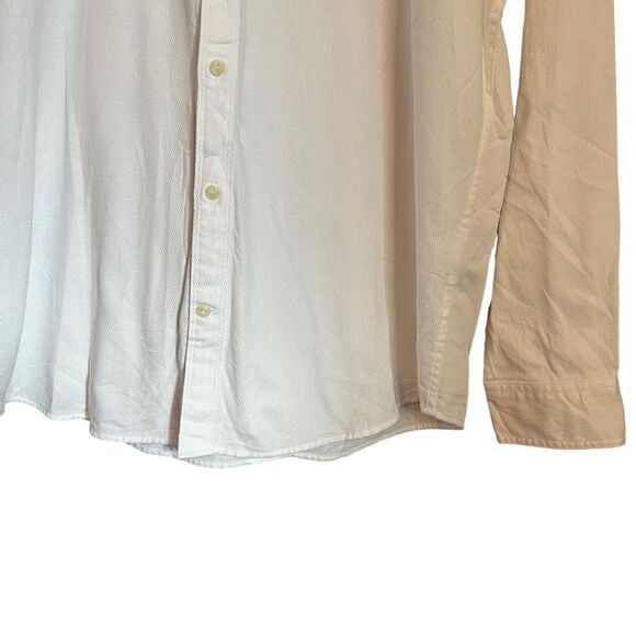 NWT! Gap optic white standard fit collarless shirt - Picture 7 of 7